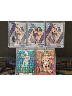 Stephen Curry Lot of 5 Panini Mosaic & Select Warriors